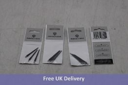 Ten Sets Perfect Nine Darts Alpha Points, Black, Size 34MM