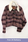 Levi's Shrunken '90s Flannel Jacket, Rose Taupe-Pink, Size L