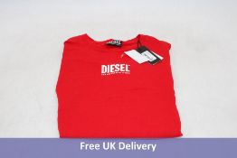 Diesel Women's Short Sleeve T-Shirt, Red, Size S