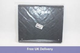 Five OBP Motorsport OBPAO4.4DM Drivers Aluminium Chequer Plate Flat Footrest, Black, 36.5 X 31cm