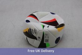 Ten Adidas UEFA Euro 2024 League Football, White/Multi, Size 3