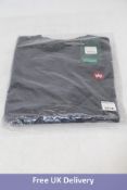 Two Kronstadt Lars Organic Crew Sweatshirt, Charcoal Mel, 1x M, 1x L