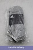 Six Adidas Men's Cush Low Socks 3 Pairs, Black/Wite/Grey, Size M UK 6.5-8