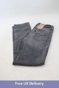 Levi's High Rise Straight Jeans, Black Wor, Size W29, L30