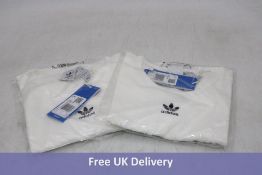 Nine Adidas Originals Essentials Rib T-Shirts to include 1x Size XS, 4x Size S, 1x Size M, 3x Size L