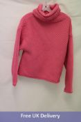 Philosophy Di Lorenzo Serafini Roll Neck Ribbed Jumper, Pink, Size 38