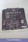 Wool and Co Italy Turtleneck Extra Fine Marino Wool Jumper, Purple, Size L