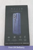 Mujjo iPhone 15 Pro Max Wallet Leather Case, Monaco Blue