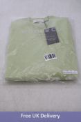 Wool and Co Italy V Neck Virgin Extra Fine Marino Wool Jumper, Lime, Size L