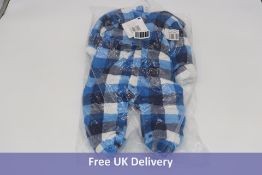Three Pitter Patter Snowsuits, 1 x Blue, Age 3-6M, 2 x Red/Blue, 3-6M, 6-9M