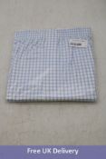 Three New & Lingwood Check Boxers, Blue/White, Size S