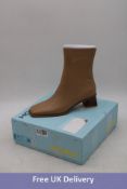 Hoff Heeled Ankle Boots, Beige, UK 8. Box damaged