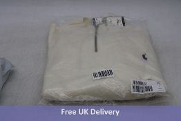 Ralph Lauren 1/2 Zip Long Sleeve Top, Cream, Size XXL