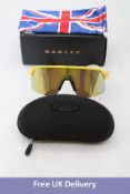 Oakley Personalised Ski Glasses, Frames Yellow/Lenses Yellow, Bunts CCC Engraved On Lens