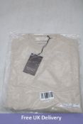 Wool and Co Italy Crewneck Wool Jumper, Beige, Size L