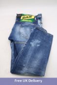 Dsquared2 Men's Tidy Biker Jeans, Mid Blue, Size 50