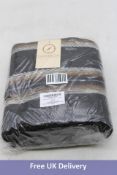 Gamboa Handmade Hooded Alpaca Poncho, Charcoal/Brown, One Size