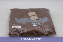 Wawwa Overgrown Logo Hoodie, Brown, Size L