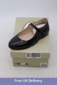 Bonpoint Belinda Mary Janes Patent Leather Shoes, Black, Size 32. Box damaged