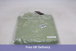 Wool and Co Italy, 1/4 Zip Jumper, Light Green, Size L