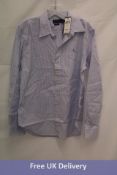 Ralph Lauren Georgia Long Sleeve Striped Shirt, White/Blue, Size 12