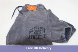 Superdry Vintage Washed Graphic Joggers, Lauren Navy, Size 8