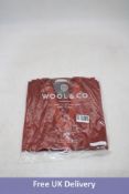 Wool and Co Italy Extra Fine Marino Wool Cardigan, Deep Red, Size L