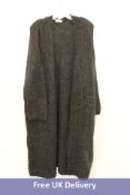 American Vintage Longline Cardigan, Charcoal, Size XS/S