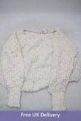 Free People In A Swirl Pullover Sweater, Ivory, Size S