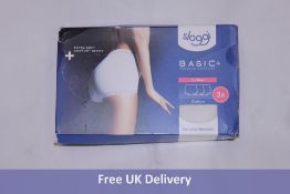 Four packs of Sloggi Basic+ Premium Comfort 3-pack, Maxi Cotton, White to include 2x 20, 1x 22 and 1