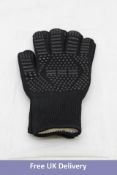 Ten Karrong Barbecue and Oven Gloves, Heat Resistant Up to 800°C, Black