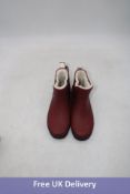 Tretorn Rubber Ankle Boots, Burgundy, UK 6, No Box