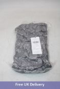 Cubic High Neck Boxy Knit Cardigan, Grey, Size UN