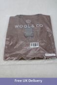 Wool and Co Italy Turtleneck Extra Fine Marino Wool Jumper, Brown, Size L