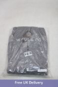 Wool and Co Italy Turtleneck 1/4 Zip Top, Grey, Size L