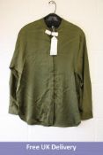 Seven Vince Women's Blouses, Olive Erba, 3x XS, 4x Small