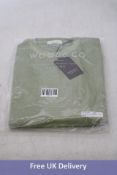 Wool and Co Italy Crewneck Extra Fine Virgin Marino Wool Jumper, Green, Size L