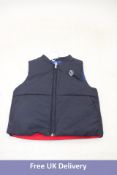 Reversible Jacvadi Kid's Puffer Gilet, Marine/Multi, Size 12M/36M