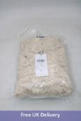 Cubic V Neck Long Sleeve Knit Sweater, Linen, Size UN