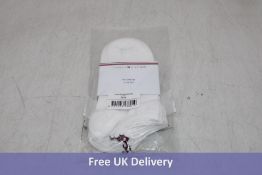 Three Packs of Tommy Hilfiger Women's Ankle Socks, White, UK Size 2.5/5, 4 Pairs Per Pack