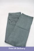 Edwin Regular Straight Jeans, Green Black, Size W32, L32