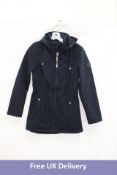 Ralph Lauren Soft Shell Lined Coat, Navy, Size XS