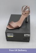Alberta Ferretti Crystal Embellished Satin Sandals, Dark Pink, EU 39.5