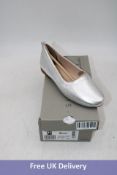 Clarks Fawna Soft Shoes, Silver Metallic, UK Size 4
