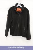 Superdry Active Full Zip Fleece, Black, Size M