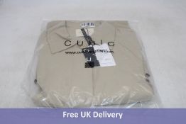 Cubic Oversized Coat with Lace Cuffs, Wheat, Size UN