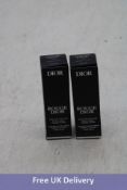 Two Dior Rouge Couture Colour Velvet & Satin Finishes 100, Nude