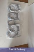 Five C2G 1.5M Cat6A Ethernet RJ45 High Speed Network Cable, LAN Lead Snagless UTP LSZH-WHT