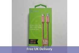 Eleven In Tech Charge & Sync Cables with Lightning Connector, Pink, 1.5m