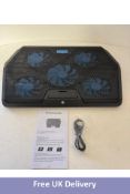 Four Technet Laptop/Gaming Cool Pads, Black